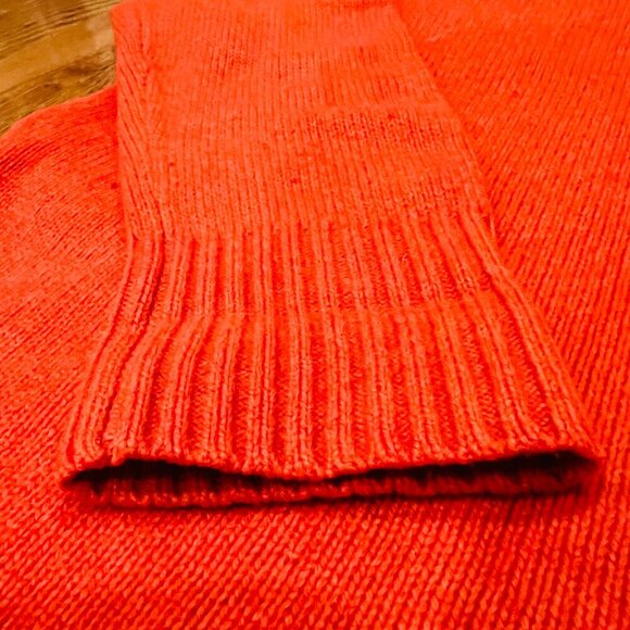 Vintager Polo Ralph Lauren Cashmere Blend Orange Turtleneck Sweater Size S - Picture 8 of 16